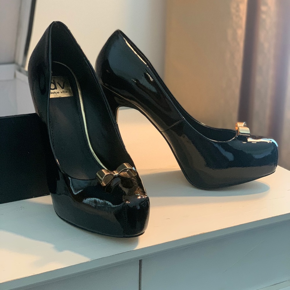 Dolce Vita Black Patent Heels